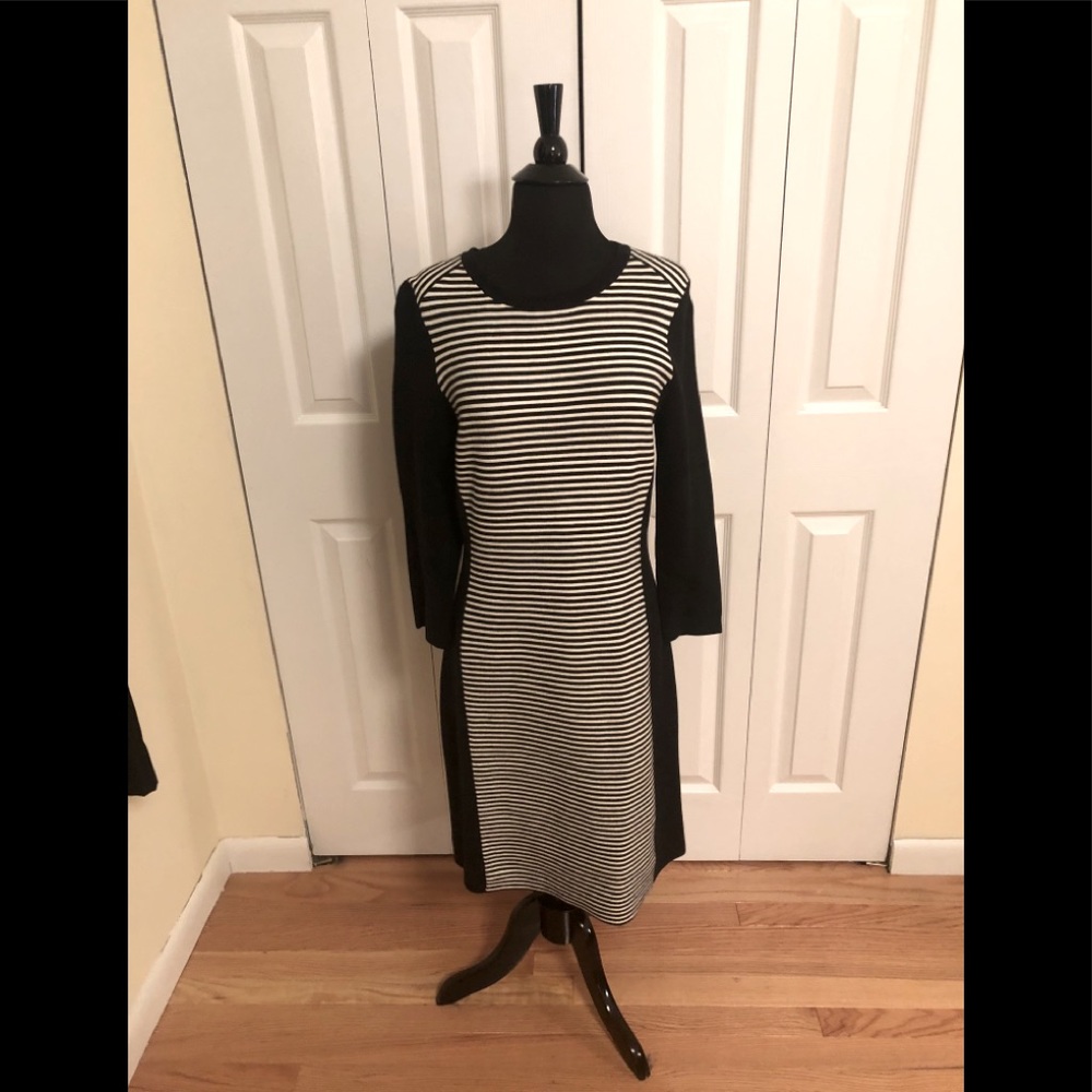 NWOT J McLaughlin navy/white dress!